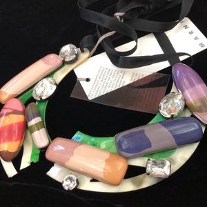 Marni broken big collar necklace w/tags needs fix